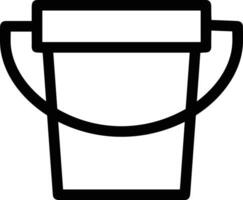 Bucket icon symbol vector image. Illustration of the bucket cleaning equipment washing outline design image. EPS 10