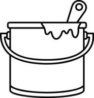 Bucket icon symbol vector image. Illustration of the bucket cleaning equipment washing outline design image. EPS 10