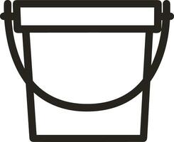 Bucket icon symbol vector image. Illustration of the bucket cleaning equipment washing outline design image. EPS 10