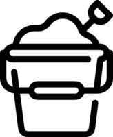 Bucket icon symbol vector image. Illustration of the bucket cleaning equipment washing outline design image. EPS 10