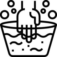 Bucket icon symbol vector image. Illustration of the bucket cleaning equipment washing outline design image. EPS 10