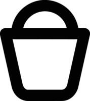 Bucket icon symbol vector image. Illustration of the bucket cleaning equipment washing outline design image. EPS 10