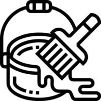 Bucket icon symbol vector image. Illustration of the bucket cleaning equipment washing outline design image. EPS 10