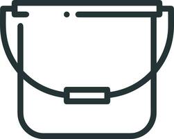 Bucket icon symbol vector image. Illustration of the bucket cleaning equipment washing outline design image. EPS 10