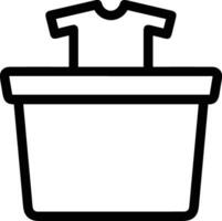 Bucket icon symbol vector image. Illustration of the bucket cleaning equipment washing outline design image. EPS 10