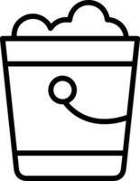 Cubeta icono símbolo vector imagen. ilustración de el Cubeta limpieza equipo Lavado contorno diseño imagen. eps 10