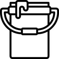 Bucket icon symbol vector image. Illustration of the bucket cleaning equipment washing outline design image. EPS 10