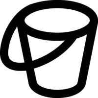 Bucket icon symbol vector image. Illustration of the bucket cleaning equipment washing outline design image. EPS 10