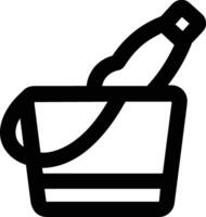 Bucket icon symbol vector image. Illustration of the bucket cleaning equipment washing outline design image. EPS 10