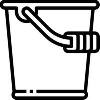 Bucket icon symbol vector image. Illustration of the bucket cleaning equipment washing outline design image. EPS 10