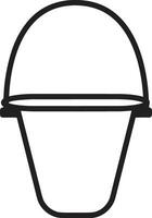 Bucket icon symbol vector image. Illustration of the bucket cleaning equipment washing outline design image. EPS 10