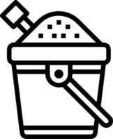 Bucket icon symbol vector image. Illustration of the bucket cleaning equipment washing outline design image. EPS 10