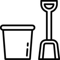 Bucket icon symbol vector image. Illustration of the bucket cleaning equipment washing outline design image. EPS 10