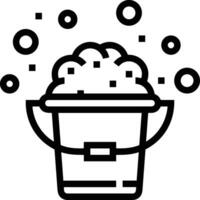 Bucket icon symbol vector image. Illustration of the bucket cleaning equipment washing outline design image. EPS 10