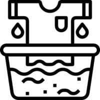 Bucket icon symbol vector image. Illustration of the bucket cleaning equipment washing outline design image. EPS 10