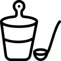 Bucket icon symbol vector image. Illustration of the bucket cleaning equipment washing outline design image. EPS 10