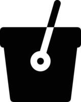 Bucket icon symbol vector image. Illustration of the bucket cleaning equipment washing outline design image. EPS 10