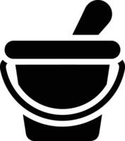 Bucket icon symbol vector image. Illustration of the bucket cleaning equipment washing outline design image. EPS 10