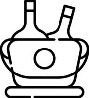 Bucket icon symbol vector image. Illustration of the bucket cleaning equipment washing outline design image. EPS 10