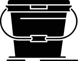 Bucket icon symbol vector image. Illustration of the bucket cleaning equipment washing outline design image. EPS 10