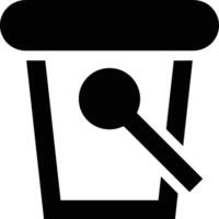 Bucket icon symbol vector image. Illustration of the bucket cleaning equipment washing outline design image. EPS 10