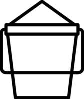 Bucket icon symbol vector image. Illustration of the bucket cleaning equipment washing outline design image. EPS 10