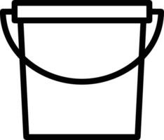 Bucket icon symbol vector image. Illustration of the bucket cleaning equipment washing outline design image. EPS 10