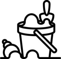 Bucket icon symbol vector image. Illustration of the bucket cleaning equipment washing outline design image. EPS 10