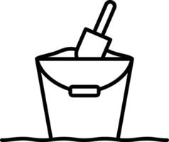 Bucket icon symbol vector image. Illustration of the bucket cleaning equipment washing outline design image. EPS 10