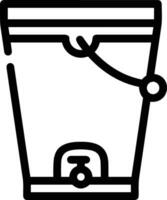 Bucket icon symbol vector image. Illustration of the bucket cleaning equipment washing outline design image. EPS 10