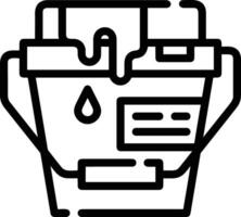 Bucket icon symbol vector image. Illustration of the bucket cleaning equipment washing outline design image. EPS 10