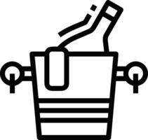 Bucket icon symbol vector image. Illustration of the bucket cleaning equipment washing outline design image. EPS 10