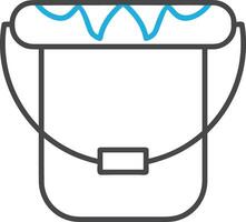 Bucket icon symbol vector image. Illustration of the bucket cleaning equipment washing outline design image. EPS 10