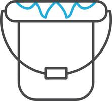 Bucket icon symbol vector image. Illustration of the bucket cleaning equipment washing outline design image. EPS 10