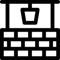 Bucket icon symbol vector image. Illustration of the bucket cleaning equipment washing outline design image. EPS 10