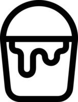 Bucket icon symbol vector image. Illustration of the bucket cleaning equipment washing outline design image. EPS 10