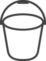 Bucket icon symbol vector image. Illustration of the bucket cleaning equipment washing outline design image. EPS 10