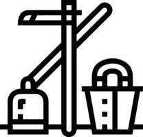 Bucket icon symbol vector image. Illustration of the bucket cleaning equipment washing outline design image. EPS 10