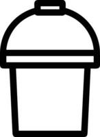 Bucket icon symbol vector image. Illustration of the bucket cleaning equipment washing outline design image. EPS 10