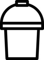 Bucket icon symbol vector image. Illustration of the bucket cleaning equipment washing outline design image. EPS 10