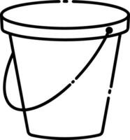 Bucket icon symbol vector image. Illustration of the bucket cleaning equipment washing outline design image. EPS 10