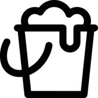 Bucket icon symbol vector image. Illustration of the bucket cleaning equipment washing outline design image. EPS 10