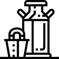 Bucket icon symbol vector image. Illustration of the bucket cleaning equipment washing outline design image. EPS 10