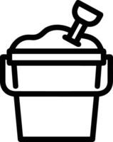 Bucket icon symbol vector image. Illustration of the bucket cleaning equipment washing outline design image. EPS 10