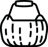 Bucket icon symbol vector image. Illustration of the bucket cleaning equipment washing outline design image. EPS 10