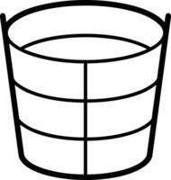 Bucket icon symbol vector image. Illustration of the bucket cleaning equipment washing outline design image. EPS 10