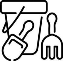 Bucket icon symbol vector image. Illustration of the bucket cleaning equipment washing outline design image. EPS 10