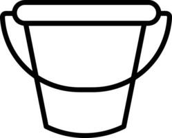 Bucket icon symbol vector image. Illustration of the bucket cleaning equipment washing outline design image. EPS 10