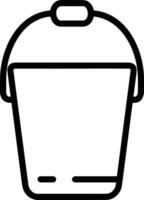 Bucket icon symbol vector image. Illustration of the bucket cleaning equipment washing outline design image. EPS 10