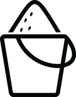 Bucket icon symbol vector image. Illustration of the bucket cleaning equipment washing outline design image. EPS 10